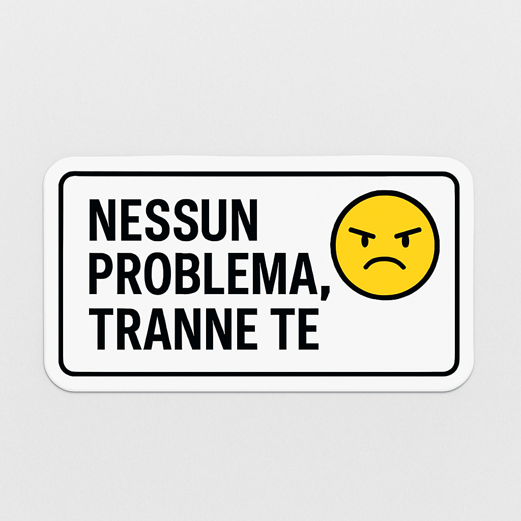 NESSUN PROBLEMA, TRANNE TE